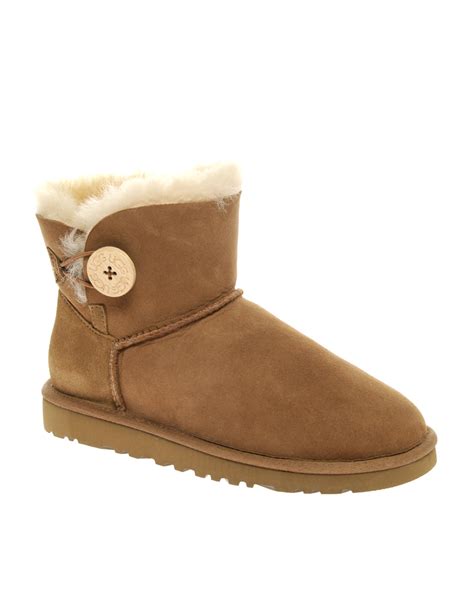 Ugg Australia Suede Bailey Button Boots in Brown (chestnut) | Lyst