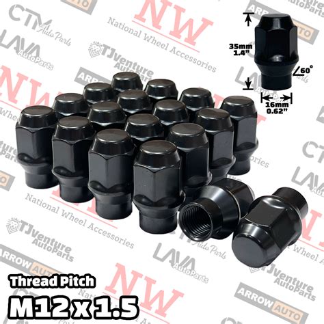 NWA Autoparts Wholesales 200 Piece Box Black 12x1 5 Thread