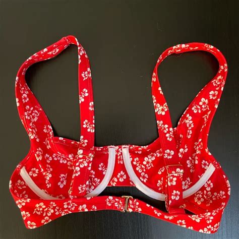 Kulani Kinis Swim Kulani Kinis Red White Floral Bikini Matching Set