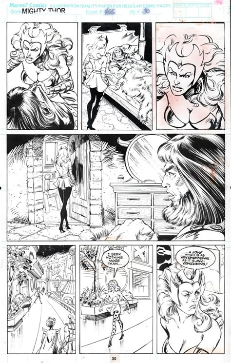 The Mighty Thor 456 Pg 30 Enchantress Storms Off Stat Page By Ron