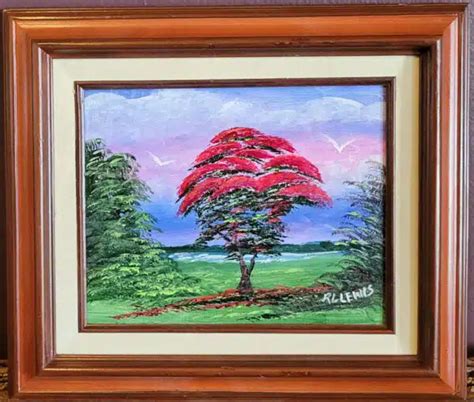 Highwaymen Robert L Lewis Royal Poinciana Painting | Freck's Auto Art