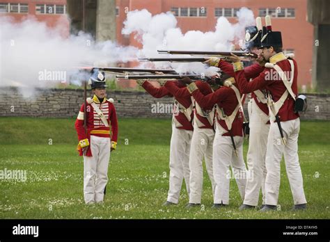 Fort york battle reenactment; toronto ontario canada Stock Photo - Alamy