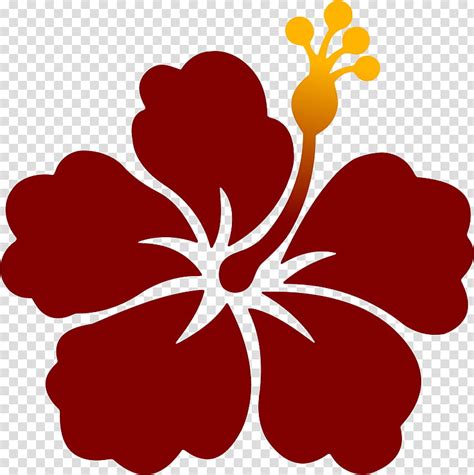 Black And White Flower Shoeblackplant Hawaiian Hibiscus Sticker