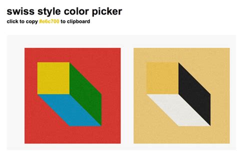 Swiss Style Color Picker