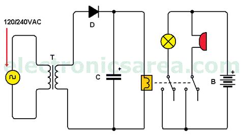 Ac Power Supply Failure Alarm Circuit Diagram