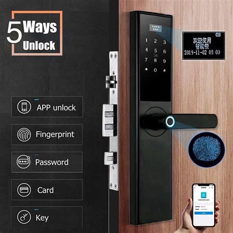 Smart Security Electronic Smart Door Lock App Password Keypad Card