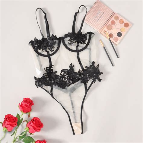 Generic Ins High Profile Figure Sexy Sheer Mesh Nightclub Sexy Lingerie Jumpsuit Walmart