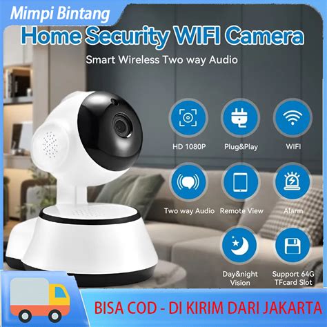 Jual Smart Cctv Ip Camera Wifi V Hd Twoway Talk Wireless Cam Webcam