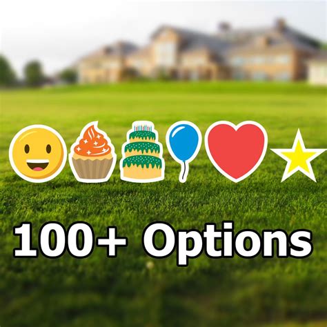 Emoji Yard Signs Free Shipping Vispronet