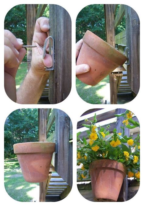 Fence Post Flower Pot Hangers