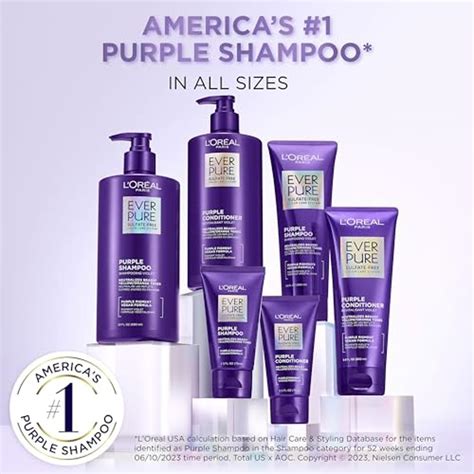 L’oreal Paris Everpure Sulfate Free Brass Toning Purple Shampoo And Conditioner Set For Blonde