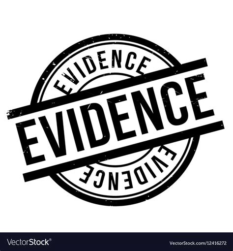 Evidence Rubber Stamp Royalty Free Vector Image