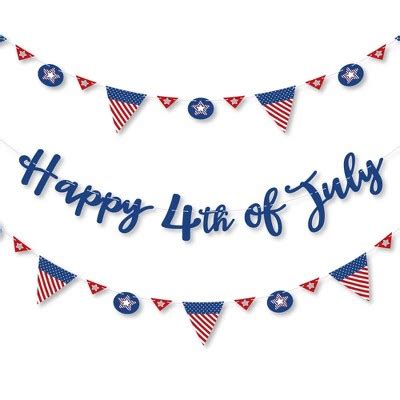 Big Dot Of Happiness 4th Of July - Independence Day Letter Banner Decoration - 36 Banner Cutouts ...