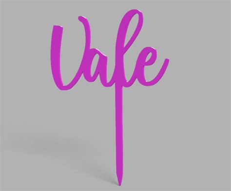 Archivo Stl Vale Cake Topper 🍰 ・objeto Imprimible En 3d Para Descargar