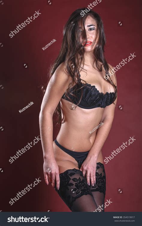 Sexy Woman Black Erotic Lingerie Stock Photo 354519917 Shutterstock