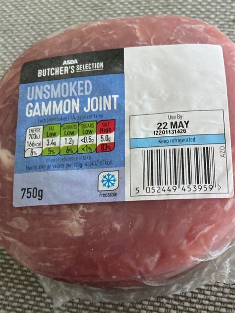 Unsmoked Gammon Joint Asda G