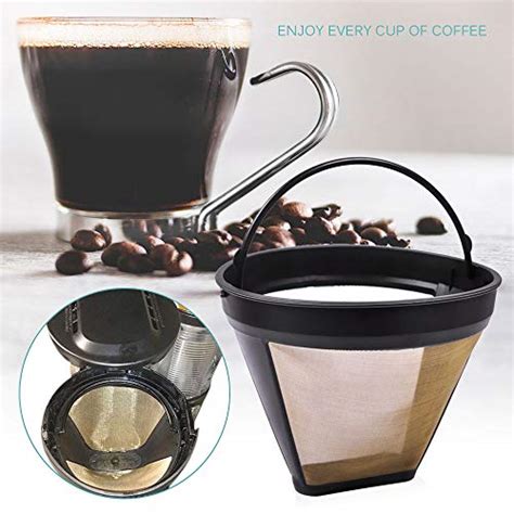 KeePow #4 Tone Permanent 6-12 Cup Coffee Filter & Set of 12 Charcoal ...