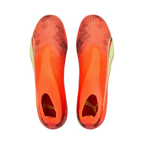 Puma Ultra Match Laceless Montante Fg Ag Orange Jaune Sur Foot Fr