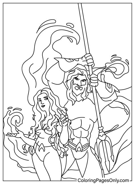 P Ginas Para Colorear De Aquaman Coloringpagesonly