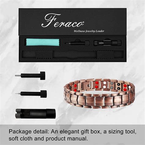 Feraco Men S Lymphatic Drainage Copper Bracelet For Pain Relief 99 99