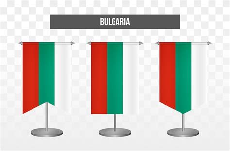 Realista Vertical D Vector Ilustraci N Escritorio Banderas De Bulgaria