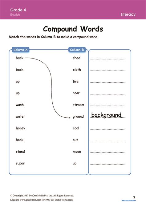 Free English Worksheets For Grade 4 Class 4 IB CBSE ICSE K12 And All