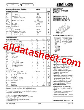 Skm Gh Dl Datasheet Pdf Semikron International