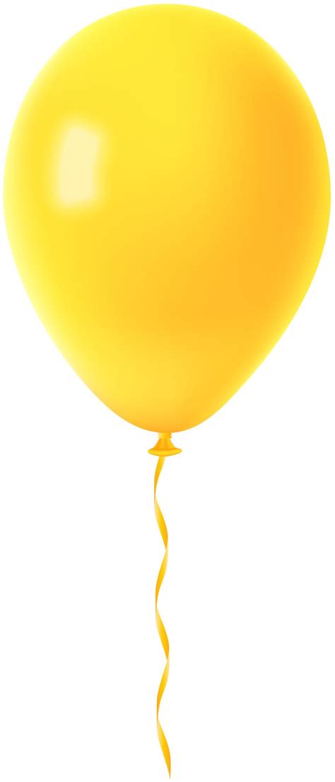 Yellow Balloon Transparent PNG Clip Art Image | Clip art, Art images ...