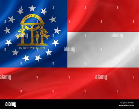 Georgia State USA. flag Stock Photo - Alamy