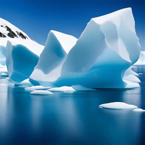 Large Icebergs Ai Generatet Stock Image Image Of Antarctic Swim