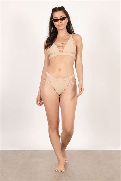 White Bikini Bottom High Rise Bikini Bottom Beige Multi Bikini Bottom