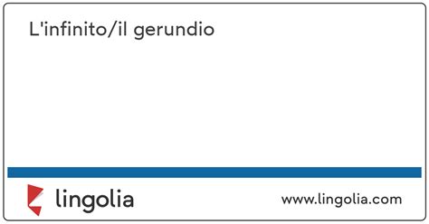 L Infinito Il Gerundio