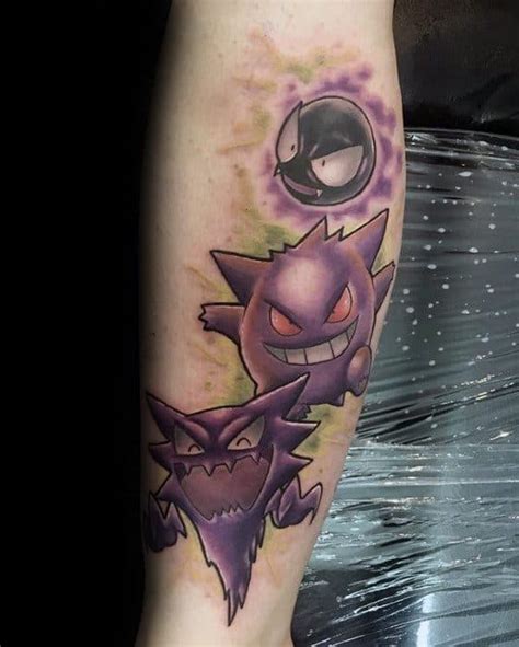 60 Gengar Tattoo Designs For Men - Pokemon Ink Ideas