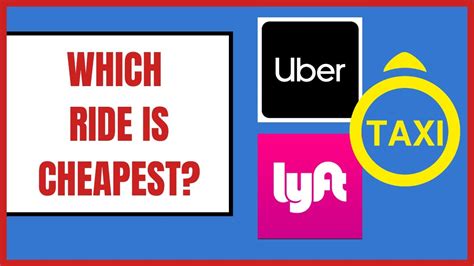 The Cheapest Ride Uber Lyft Taxi Put To The Test Youtube