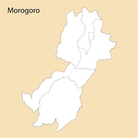 High Quality map of Morogoro is a region of Tanzania 21840128 Vector ...