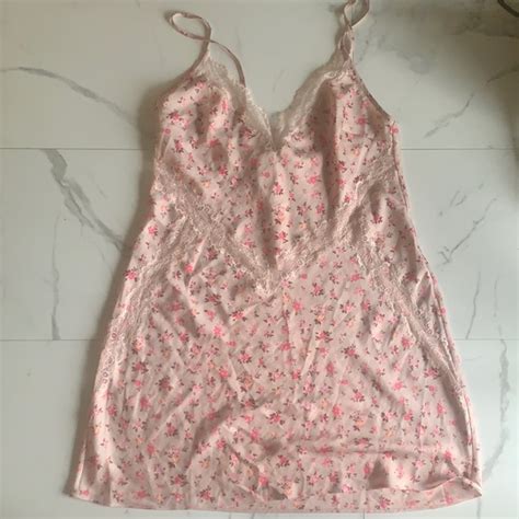 Victoria S Secret Intimates Sleepwear Vs Victorias Secret Floral Lace Lingerie Slip Dress