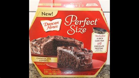 Duncan Hines Perfect Size Chocolate Lover’s Cake And Frosting Mix Preparation And Review Youtube