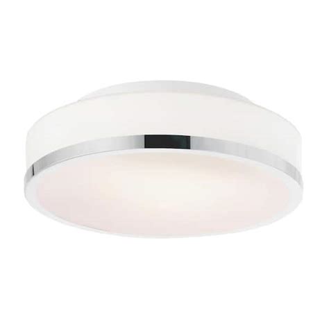 Cwi Lighting Frosted 2 Light Drum Shade Flush Mount With Satin Nickel Finish 5479c10sn R The