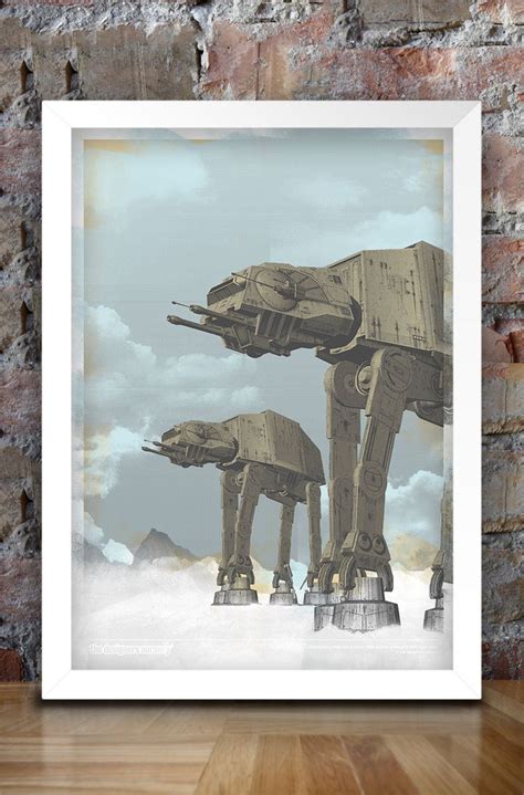 Star Wars Print At At Wall Art Print A3 Star Wars Print Etsy Star