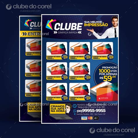 Gr Fica R Pida Panfleto Flyer Cdr Psd Ai Pdf Clube Do Corel