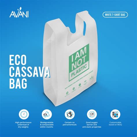 Jual Cassava Bag Kantong Singkong Putih M Plastik Ramah Lingkungan