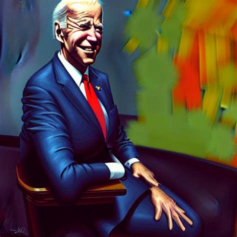 Krea Ai Joe Biden In The Style Of Adrian Ghenie Esao Andr