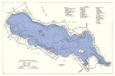 1941 Map Of Gull Lake Barry And Kalamazoo County Michigan Etsy Gull