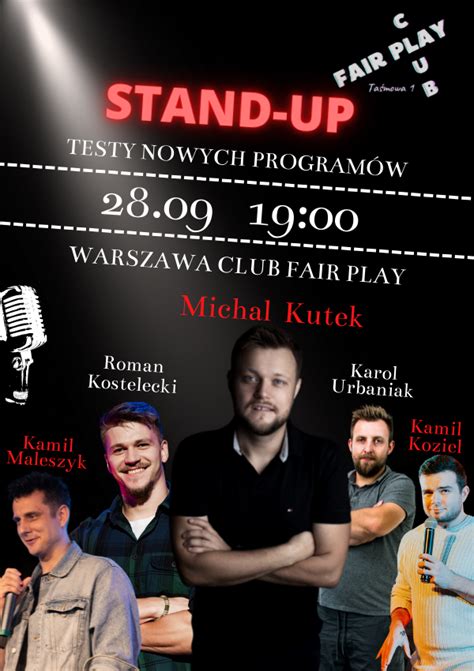 Stand Up Testy Micha Kutek Kamil Kozie Roman Kostelecki Karol