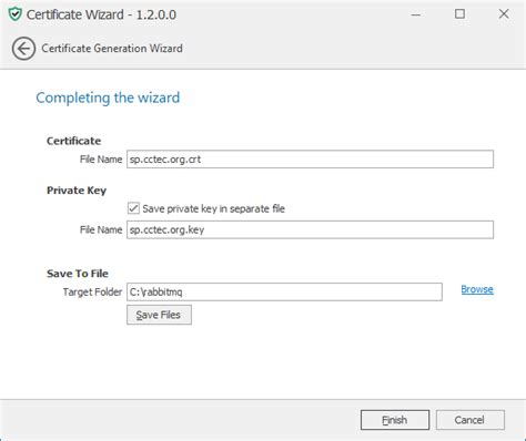 Creating Certificates For RabbitMQ Micro Focus File Reporter 4 1