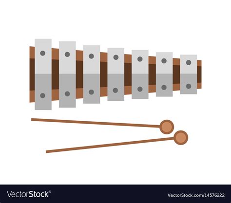 Xylophone musical sound instrument Royalty Free Vector Image