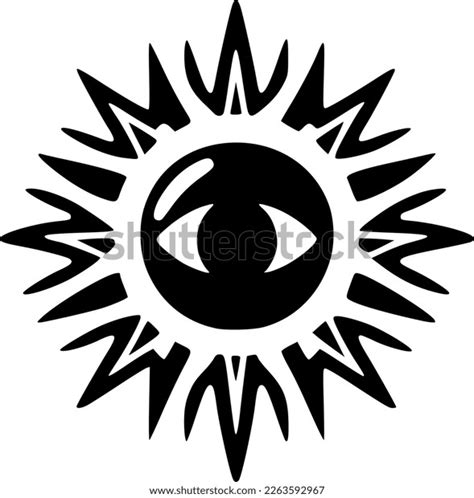 Abstract Eye Black White Vector Illustration Stock Vector (Royalty Free ...