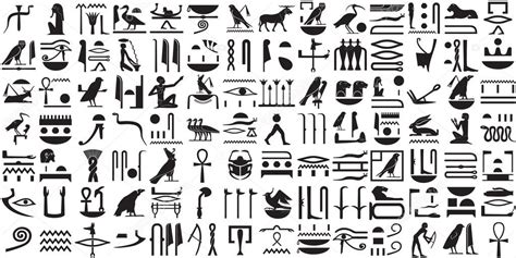 Egyptian Hieroglyphs Vector