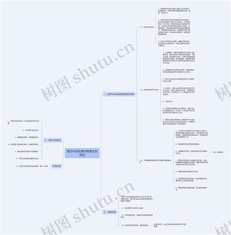 医疗纠纷处理的程序是怎样的思维导图编号p7484726 Treemind树图