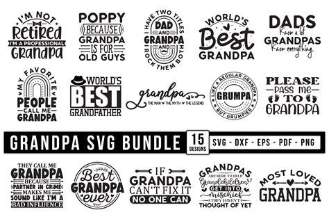 Grandpa SVG Bundle Graphic By CraftlabSVG Creative Fabrica